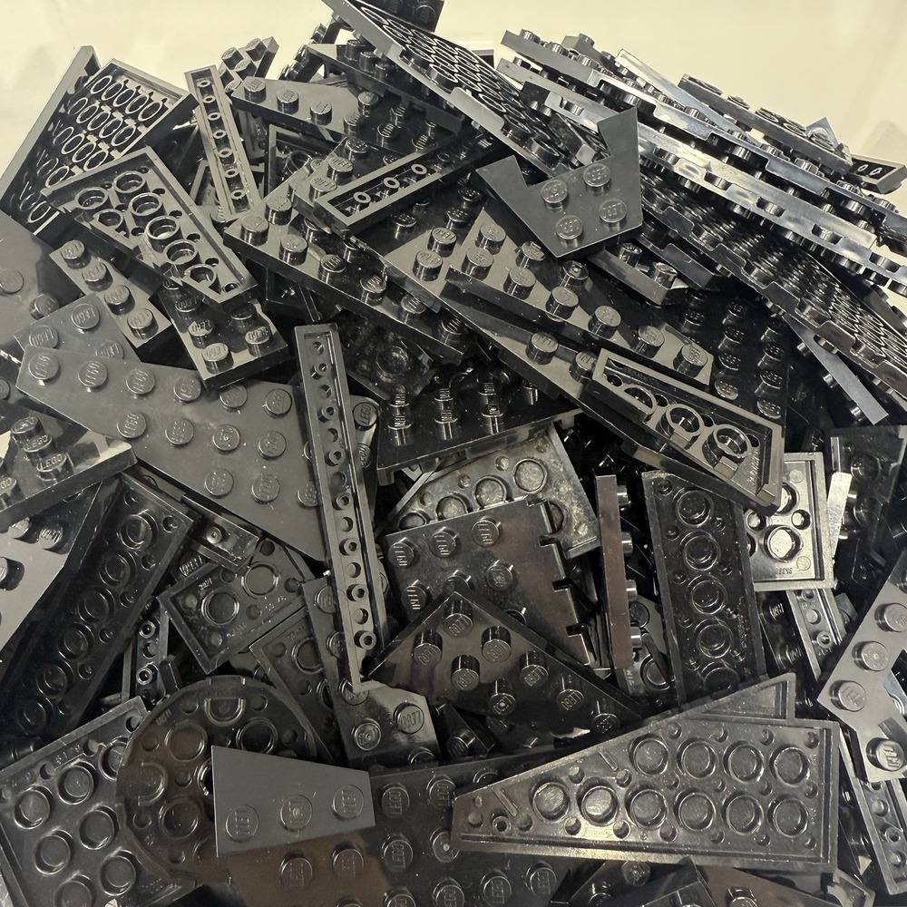 LEGO‎ Bulk Lot Black Plate Pieces & More - 2lb 0.3oz Bag Sorted by Color